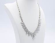11. Cubic Zirconia Statement Necklace