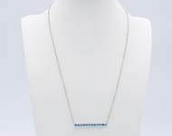 26. Blue Topaz Bar Necklace (Platinum Level Piece)