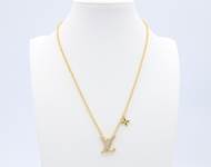 45. Gold Classic Crystal Louis Vuitton Necklace