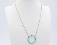 39. Julie Vos Bahamian Blue Enamel Necklace